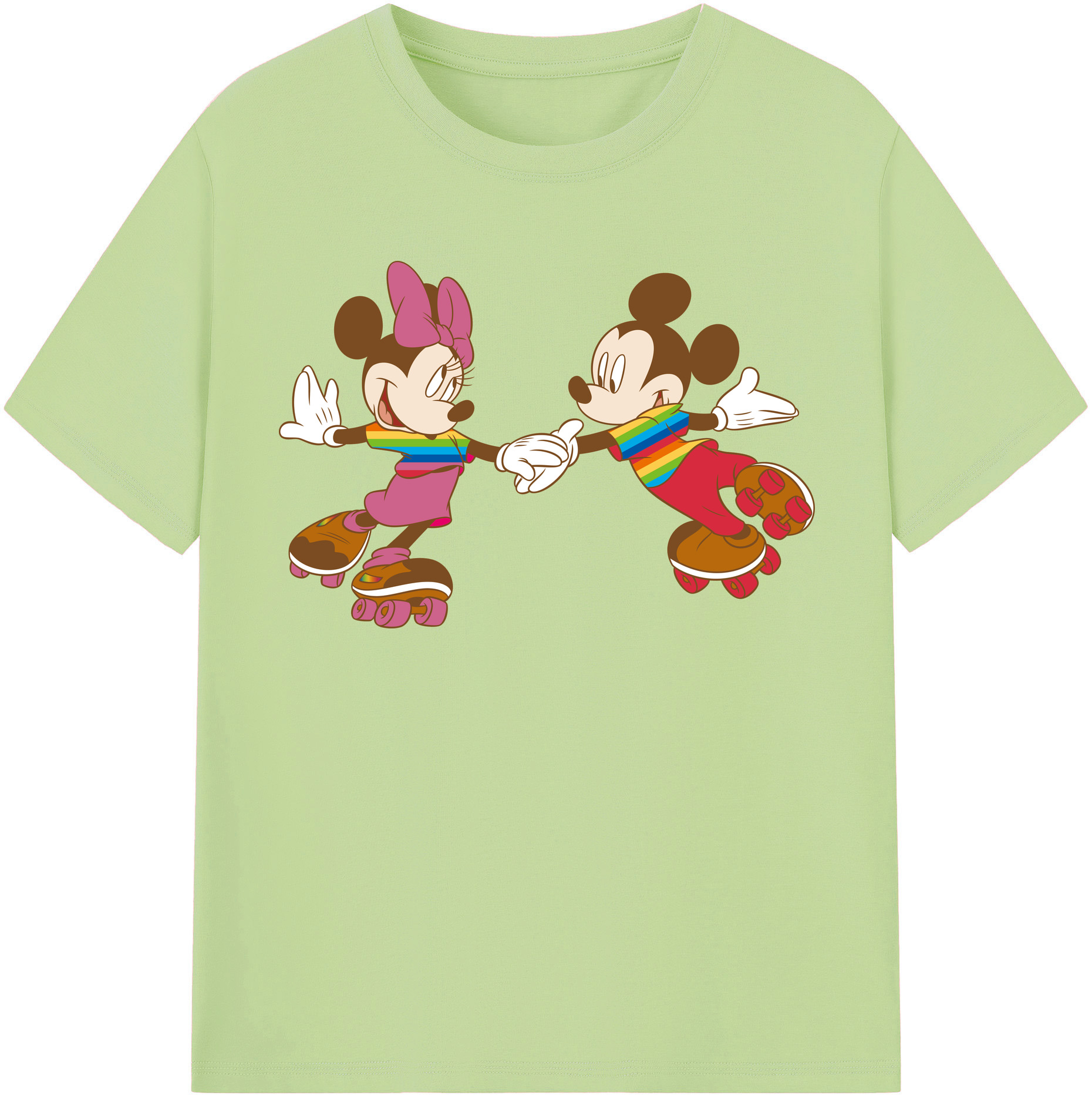 （画像用） ミッキーマウス Mickey Mouse 綿100％半袖Tシャツ（フロントプリント）